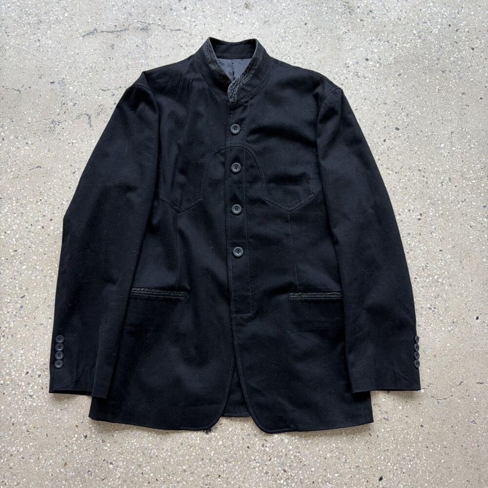 Vintage 80s Edge Black Velvet Formal Jacket